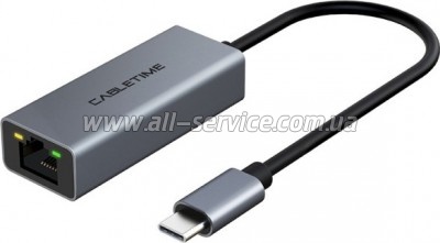 ������� USB-C to RJ45 Ethernet 100Mbps 0.15m Cabletime (CA915804)