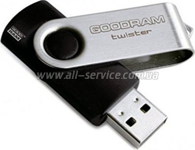  GOODRAM 8GB Twister Black USB 2.0 (UTS2-0080K0R11)