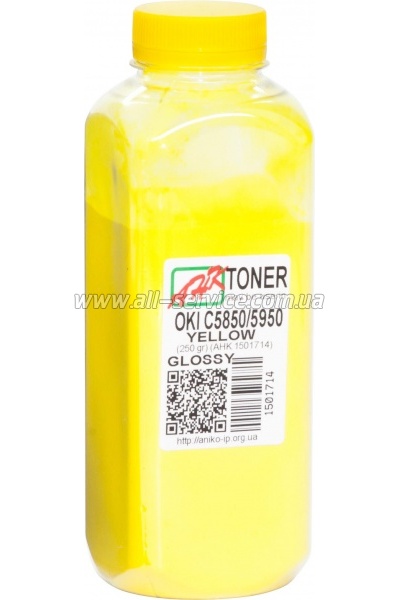 Тонер АНК OKI C5850/ 5950 бутль 250г Yellow (1501714) Тонер АНК OKI C5850/ 5950 бутль 250г Yellow (1501714)