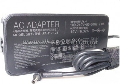 Блок питания к ноутбуку ASUS 120W 19V, 6.32A, разъем 4.5/3.0 (PA-1121-28 A15-120P1A / A40161) Блок питания к ноутбуку ASUS 120W 19V, 6.32A, разъем 4.5/3.0 (PA-1121-28 A15-120P1A / A40161)