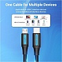���� ������ USB-C to Micro 5P 1.0m 2A black Vention (COVBF)