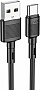 ���� ������ USB 2.0 AM to USB-C 1.0m 3A PVC X83 black HOCO (6931474770905)