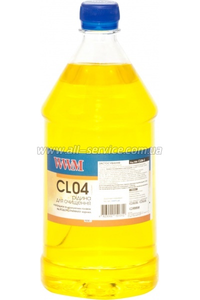 Очищающая жидкость WWM для водорастворимых чернил 1000г (CL04-3) Очищающая жидкость WWM для водорастворимых чернил 1000г (CL04-3)