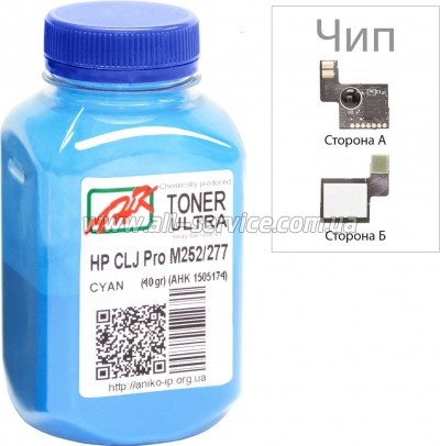 Тонер + чип АНК HP CLJ Pro M252/ M277 бутль 40г Cyan (1505175) Тонер + чип АНК HP CLJ Pro M252/ M277 бутль 40г Cyan (1505175)