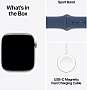 - Apple Watch Series 10 GPS 46mm Silver Aluminium Case with Denim Sport Band - S/M (MWWL3QH/A)