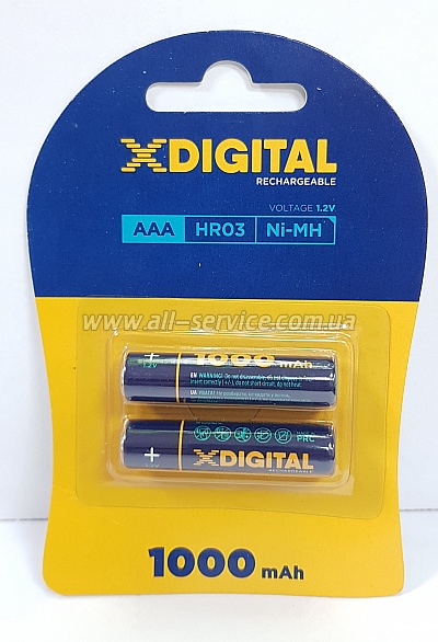  X-Digital AAA hr03 1000 mah,   1 .,  2.