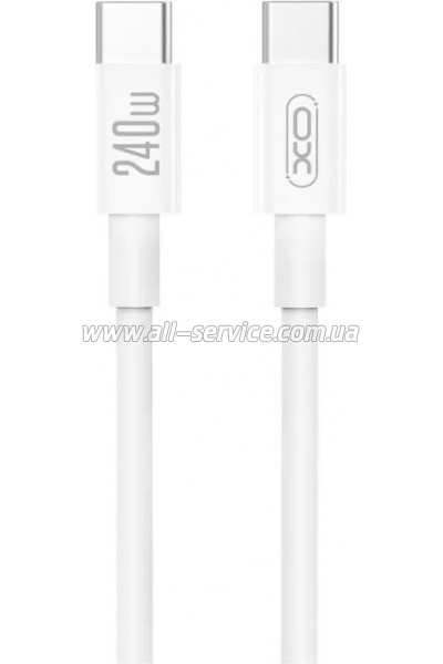 ���� ������ USB-C to USB-C 1.0m 240W white XO (XO-CB-240CC-WH)
