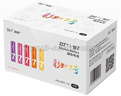  Xiaomi ZMI ZI7 Rainbow AAA batteries * 40 (AA740)