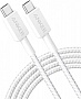 ���� ������ USB-C to USB-C 1.8m 322 White Anker (A81F6H21)