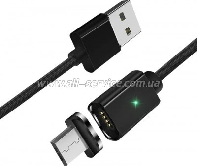 ���� ������ USB 2.0 AM to Micro 5P 1.0m Magnetic black Essager (EXCCXM-ML01)