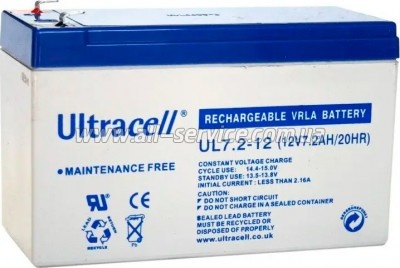 ������� � ��� Ultracell 12V 7.2Ah, AGM (UL7.2-12)