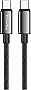���� ������ USB-C to USB-C 2.0m 5A 100W zinc alloy braided black ColorWay (CW-CBPDCC099-BK)