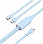 ���� ������ USB-C to 2xUSB-C 1.5m 5.0A Silicone Type Blue Vention (CTMSG)