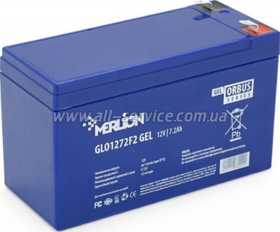    Merlion GLO 12V 7.2Ah GEL (GLO1272F2 GEL)