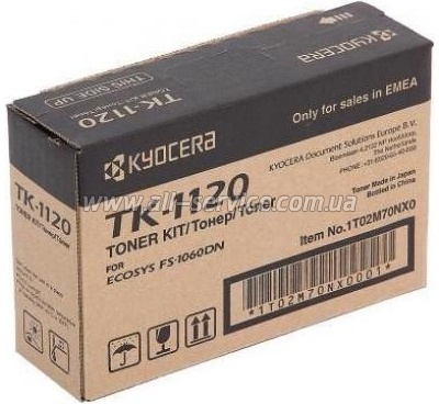 - Kyocera TK-1120 Kyocera Mita FS-1060 / 1025 / 1125 (1T02M70NXV)