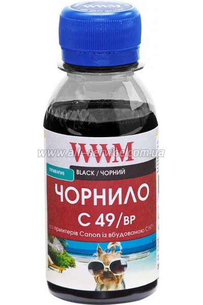  WWM GI-490BK  Canon Pixma G1400 / 2400 / 3400 100 Black  (C49/BP-2)