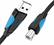 Кабель для принтера USB 2.0 AM/BM 1.5m black Vention (VAS-A16-B150) Кабель для принтера USB 2.0 AM/BM 1.5m black Vention (VAS-A16-B150)