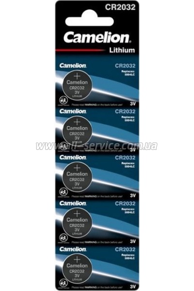  CR 2032 Lithium * 5 Camelion (CR2032-BP5)