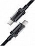 ���� ������ USB-C to USB-C 1.2m 60W stainless steel C12-03 Black Acefast (6974316283317)