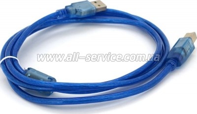 ������ ��� �������� USB 2.0 AM/BM 1.5m ferrite blue Ritar (YT-AM/BM-1.5TBL)
