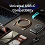 ���� ������ USB-C to USB-C 1.0m 3A aluminum gold Vention (TRDJF)