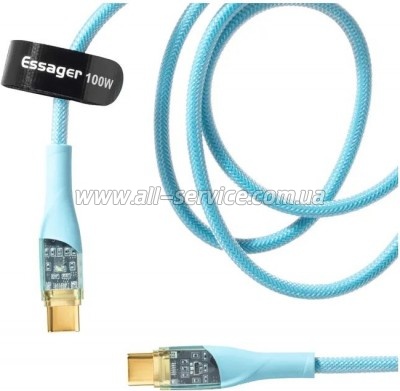 ���� ������ USB-C to USB-C 1.0m 100W blue Essager (EXCTT1-XJ03-P)