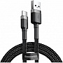���� ������ USB 2.0 AM to USB-C 3.0m 2A Gray-Black Baseus (CATKLF-UG1)