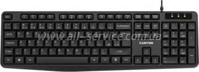  Canyon KB-1 Water resistant USB UA Black (CNE-CKEY01)