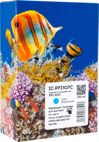 �������� Barva Canon PFI-107C / 6706B001 Cyan (IC-PFI107C)
