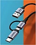 ���� ������ USB 2.0 AM to USB-C + Micro 5P 1.0m 3A US177 black Ugreen (30875)