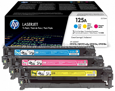   color HP LJ 125A CYM CP1215/ CP1515/ CB541A/ CB542A/ CB543A Tri-Pack (CF373AM)