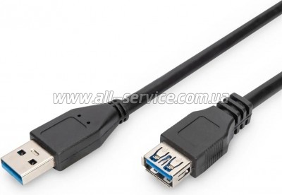 ���� ������ USB 3.0 AM/ AF 3.0m black Digitus (AK-300203-030-S)