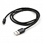   USB 2.0 AM to Micro 5P 1m nylon black Vinga (VCPDCMNB1BK)