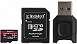   64GB Kingston MicroSDXC Canvas React Plus Class 10 UHS-II U3 V90 A1 + SD- + USB- (MLPMR2/64GB)