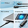 ���� ������ USB-C to USB-C 2.0m 240W Black Baseus (CAWJ040101)