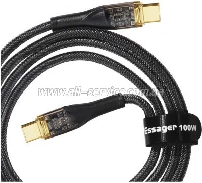 ���� ������ USB-C to USB-C 1.0m 100W black Essager (EXCTT1-XJ01-P)