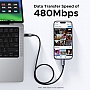 ���� ������ USB-C to USB-C 1.0m PD 100W L509 black Ugreen (35501)