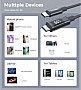 ���� ������ USB-C to USB-C 1.2m PD60W digital display nylon gray Choetech (XCC-1068-GY)