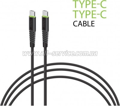 ���� ������ USB-C to USB-C 1.2m CBFLEXTT1 18W black Intaleo (1283126504082)
