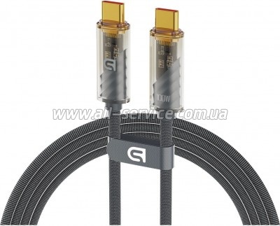 ���� ������ USB-C to USB-C 1.0m transparent 100W grey Armorstandart (ARM75871)