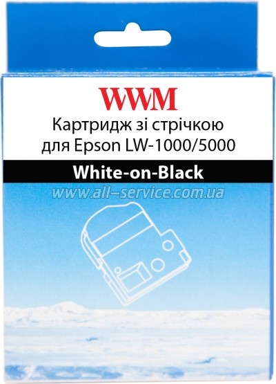 �������� WWM ��� Epson LW-1000/ 5000 36mm � 8m White-on-Black (WWM-SD36K)