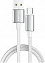 ���� ������ USB 2.0 AM to USB-C 1.0m 3A zinc alloy braided white ColorWay (CW-CBUC098-WT)