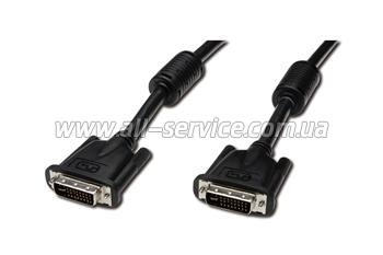  DVI-D dual link (M/ M) DIGITUS 3, Black/  (AK-320102-030-S)