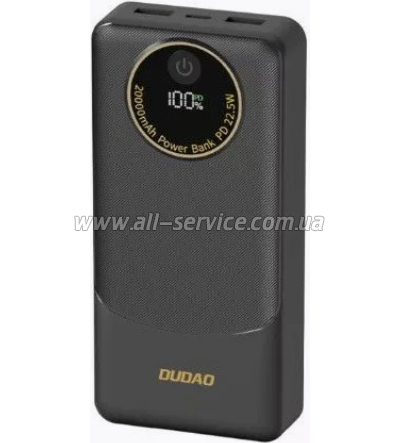 ������� ������������� Dudao K12Pro 20000mAh PD 22.5W Black (6976625333905)