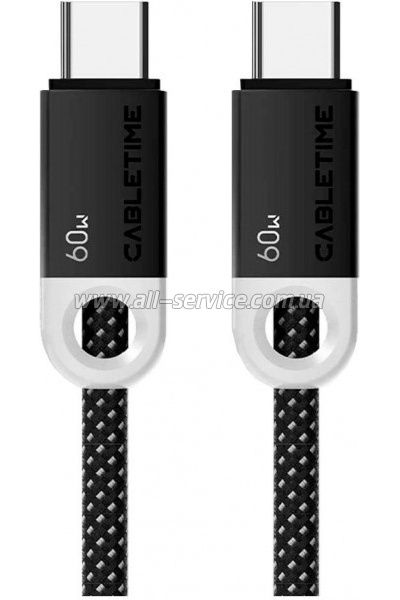 ���� ������ USB-C to USB-C 1.0m PD60W Cabletime (CA915743)