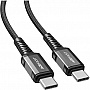 ���� ������ USB-C to USB-C 1.2m 3A nylon black Acefast (6974316280521)