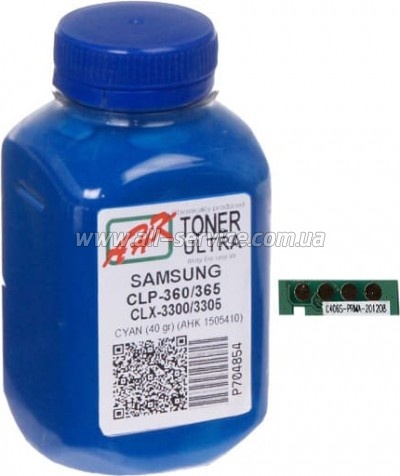 Тонер + чип АНК Samsung CLP-360/ 365/ CLX 3300/ 3305 Cyan бутль 40г (1505414) Тонер + чип АНК Samsung CLP-360/ 365/ CLX 3300/ 3305 Cyan бутль 40г (1505414)