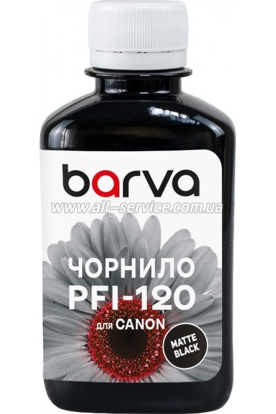 Чернила Barva Canon PFI-120/ PFI-710 180мл matte black pigmented (C120-893) Чернила Barva Canon PFI-120/ PFI-710 180мл matte black pigmented (C120-893)