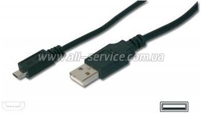 ���� ������ Micro USB2.0 type B 1.8m Digitus (AK-300110-018-S)