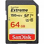  SanDisk 64GB SDXC C10 UHS-I U3 Extreme (SDSDXV6-064G-GNCIN)